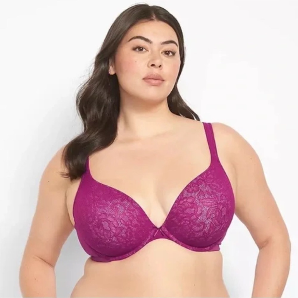 Cacique Magenta Lace Bra